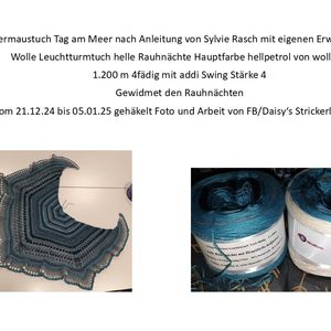 Fledermaustuch Tag am Meer gehäkelt