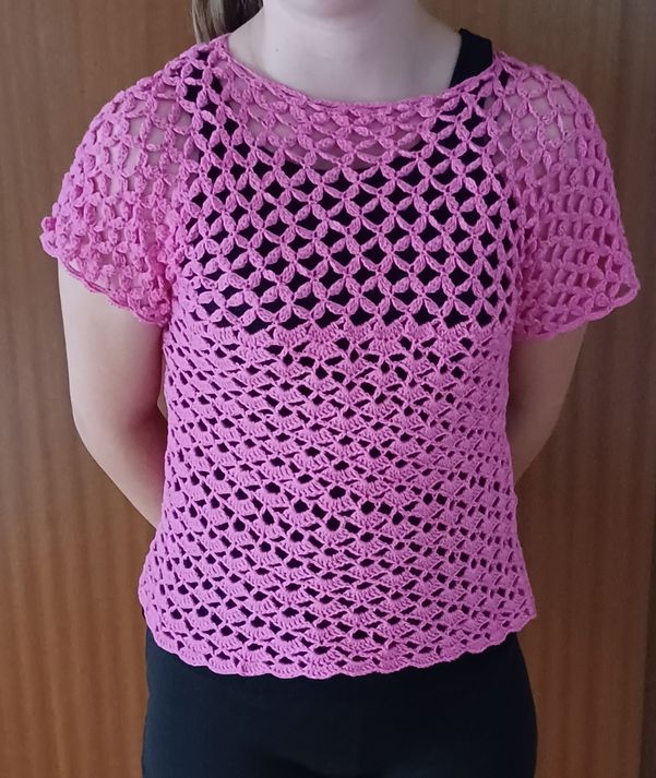 Häkelshirt Blumenmädchen