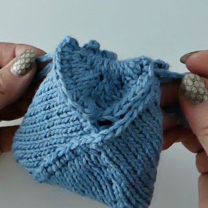 Schnick-Schnack-Schnuck Beutel gestrickt