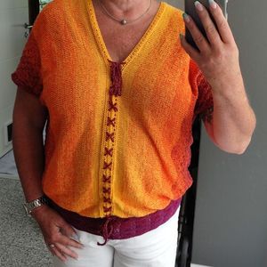 Strickshirt / Tunika Criss-Cross