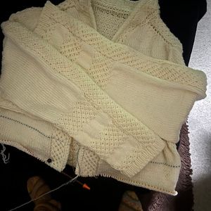 KAL Strickjacke Blume des Lebens lang