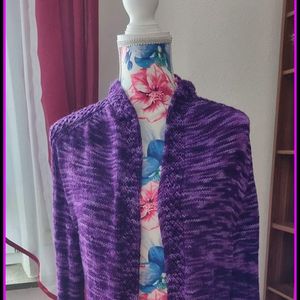 Strickjacke Blume des Lebens long