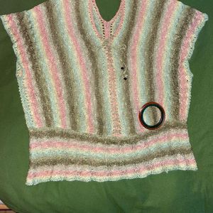 Strickshirt / Tunika Criss-Cross