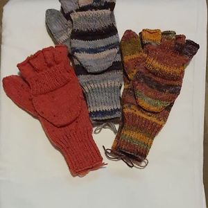 Fingerhanschuhe mit Überschlag