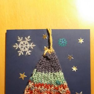 Gestrickte Weihnachskarte